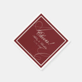 Luxury Red Old Money Wedding Napkins スタンダードカクテルナプキン (角)