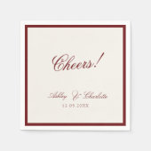 Luxury Red Old Money Wedding Napkins スタンダードカクテルナプキン (正面)