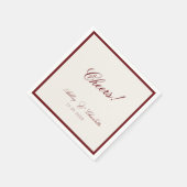 Luxury Red Old Money Wedding Napkins スタンダードカクテルナプキン (角)
