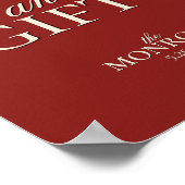 Luxury Red Wedding Bridal Shower Cards and Gifts ポスター (角)