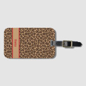 Luxury Red with Leopard Print ラゲッジタグ (正面横)