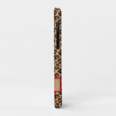 Luxury Red with Leopard Print iphone case Case-Mate iPhoneケース (裏面/左)