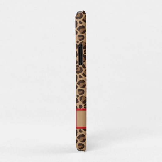 Luxury Red with Leopard Print iphone case Case-Mate iPhoneケース (裏面/右)