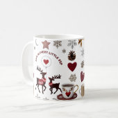 Luxury Reindeer Mommy & Baby "Love in Every Little コーヒーマグカップ (正面左)