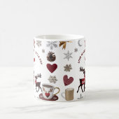 Luxury Reindeer Mommy & Baby "Love in Every Little コーヒーマグカップ (中央)