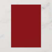 Luxury Retro Burgundy Wedding Details Qr Code エンクロージャーカード (裏面)
