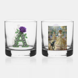 Luxury Rocks Glass Set - パーソナライズド モノグラム A ウイスキーグラス