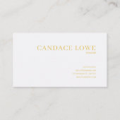 Luxury Romantic Blush Floral Peony and Gold Frame 名刺 (裏面)