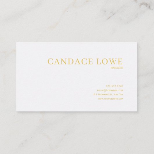 Luxury Romantic Blush Floral Peony and Gold Frame 名刺 (裏面)