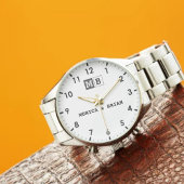 Luxury romantic couple monogram wedding keepsake  腕時計