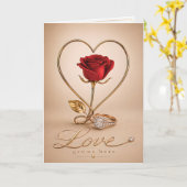 Luxury Romantic Love Card Design カード (黄色い花)