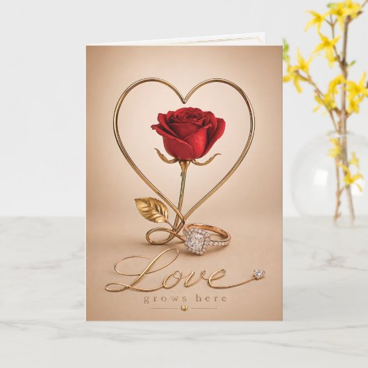 Luxury Romantic Love Card Design カード (黄色い花)