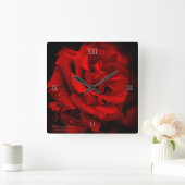 Luxury Rosa:Square Wall Clock スクエア壁時計 (ホーム)