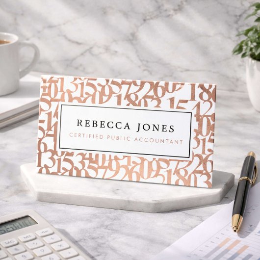 Luxury Rose Gold CPA Minimal 名刺