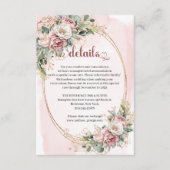 Luxury Rose Gold Flowers Eucalyptus Details Card エンクロージャーカード (正面)