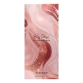 Luxury Rose Gold Glitter Rack Card Price List ラックカード (裏面)