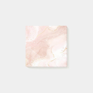 Luxury Rose Gold Ink Art Post-it Notes Block ポストイット