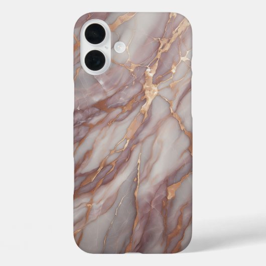 Luxury Rose Gold & Pink Marble Case - Elegant Soft Case-Mate iPhoneケース (裏面)