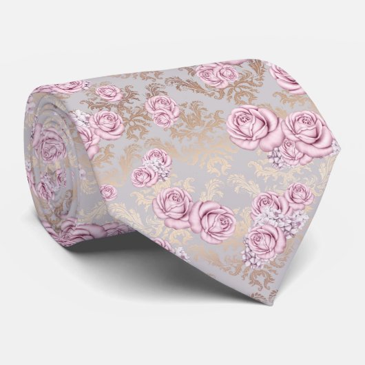 Luxury Rose Pattern Wrapping Paper ネクタイ (ロール)