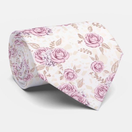 Luxury Rose Pattern Wrapping Paper ネクタイ (ロール)