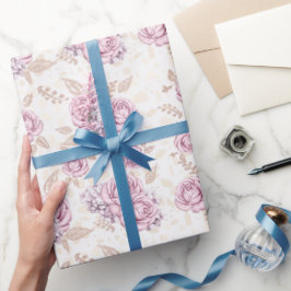 Luxury Rose Pattern Wrapping Paper ラッピングペーパー