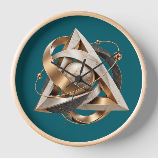Luxury Sacred Geometry 3D Wall Clock 壁時計 (正面)