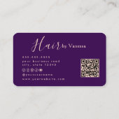 Luxury Salon Brand Design Hairstylist Hairdresser 名刺 (裏面)