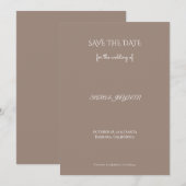 Luxury Save the Date Card | ヴィンテージとビーチ セーブザデート (正面/裏面)