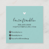 LUXURY SCRIPT名エレガントグラデーション淡い色のmint black スクエア名刺 (裏面)