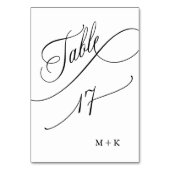 Luxury Script Black and White 結婚's Number 17, テーブルナンバー (正面)