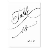 Luxury Script Black and White 結婚's Number 18, テーブルナンバー (正面)