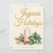 Luxury Script Holiday Card with Branding シーズンカード (正面)