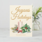 Luxury Script Holiday Card with Branding シーズンカード (スタンド正面)