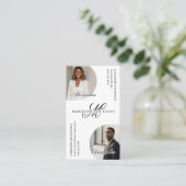 Luxury Script Monogram Real Estate Agents Photos 名刺 (スタンド正面)