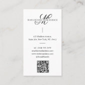Luxury Script Monogram Real Estate Agents Photos 名刺 (裏面)