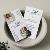 Luxury Script Monogram Real Estate Agents Photos 名刺