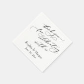 Luxury Script Thank You 祝 For Us スタンダードカクテルナプキン (角)