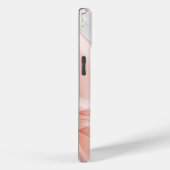 Luxury Scripture Pink Satin Gold Marble Cross Case-Mate iPhoneケース (裏面 / 右)