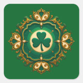 Luxury Shamrock St Patrick’s Day - Autocolante スクエアシール (正面)