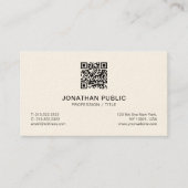 Luxury Signature Cream Modern Simple Professional 名刺 (正面)