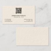 Luxury Signature Cream Modern Simple Professional 名刺 (正面/裏面)