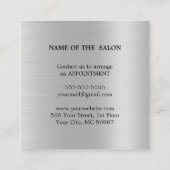 Luxury Silver Glitter Salon Supplies 割引カード (裏面)