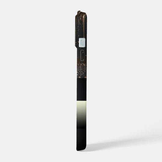 Luxury silver liquid drip iPhone 15ケース (左側面)