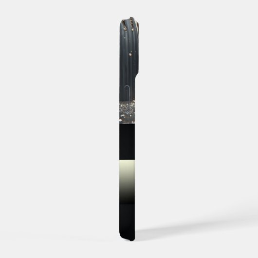 Luxury silver liquid drip iPhone 15ケース (右側面)