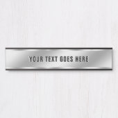 Luxury Silver Look Custom Text Template Room Name サインプレート (正面)
