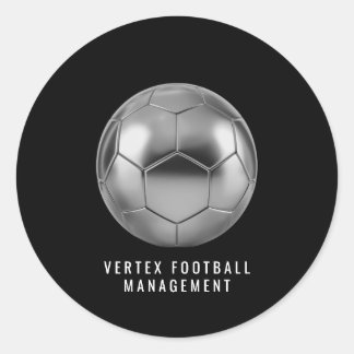Luxury Silver Soccer Ball Round Corporate Envelope ラウンドシール