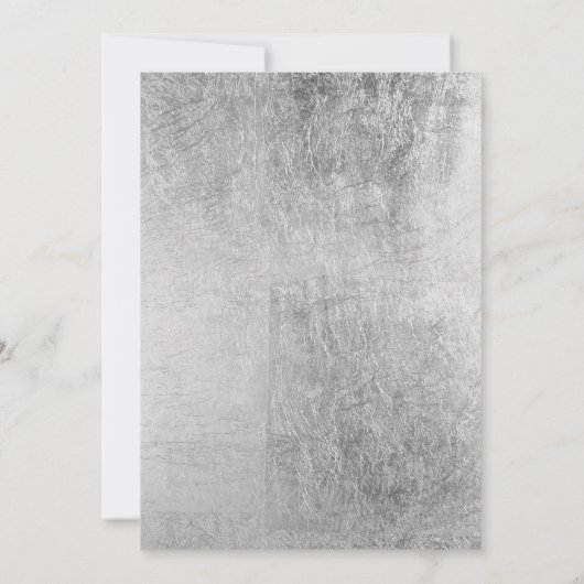 Luxury silver sparkly glitter glam Wedding  招待状 (裏面)