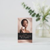 Luxury Skincare Esthetician Arch Photo Black Pink 名刺 (スタンド正面)