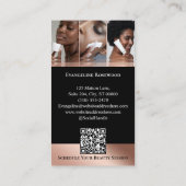 Luxury Skincare Esthetician Arch Photo Black Pink 名刺 (裏面)