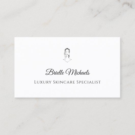 Luxury Skincare Specialist Minimal Elegant 名刺 (正面)